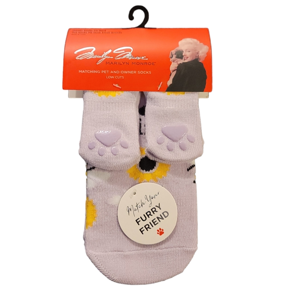NWT! Marilyn Monroe Matching Pet & Owner BE KIND Low Cut Socks For Small Dogs